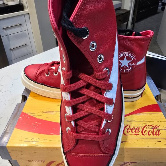 Converse x Coca-Cola Chuck 70 Leather 2025 COKE Mens Size 9.5 (10) NEW A17888C - Picture 3 of 14